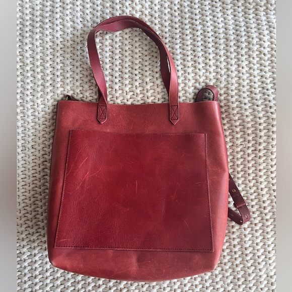 Madewell Medium Transport Tote - Cranberry/Burgundy Color - Picture 2 of 6